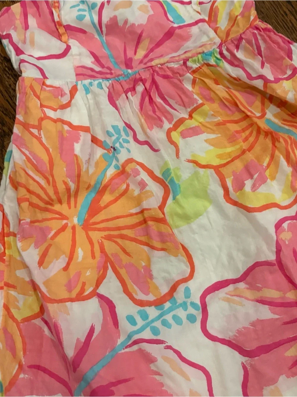 Girls' Cat & Jack Floral Maxi Sundress - Pink & Orange Tropical Print